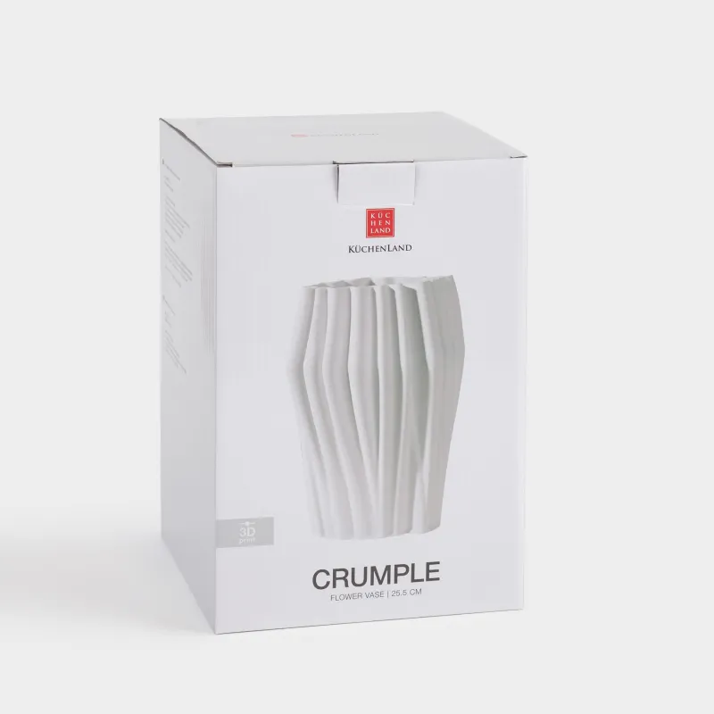 Ваза для цветов, 26 см, керамика, Crumple, image-3
