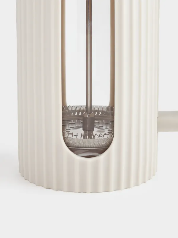 Френч-пресс, 1 л, стекло Б/сталь, бежевый, Ketto, image-2