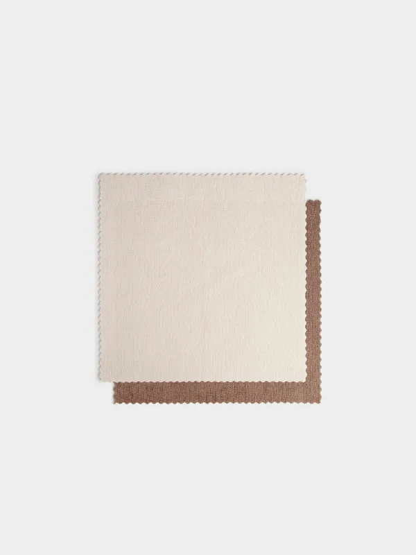 Тряпка для уборки, 32х32 см, 2 шт, с ворсом, Beige clean, image-0