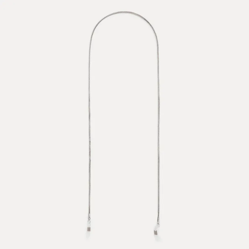 Цепочка для очков, 75 см, металл, серебристая, Skye