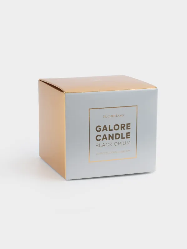 Свеча ароматическая, 8х7 см, в подсвечнике, металл, золотистая, Black Opium, Galore candle, image-4