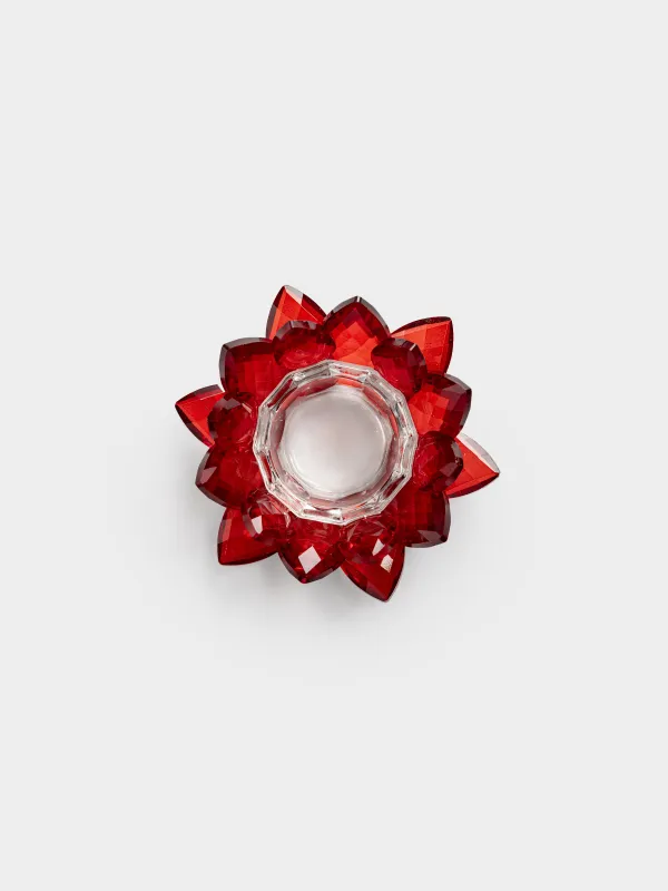 Подсвечник, 10x3 см, для чайной свечи, Цветок Crystal flower, image-1