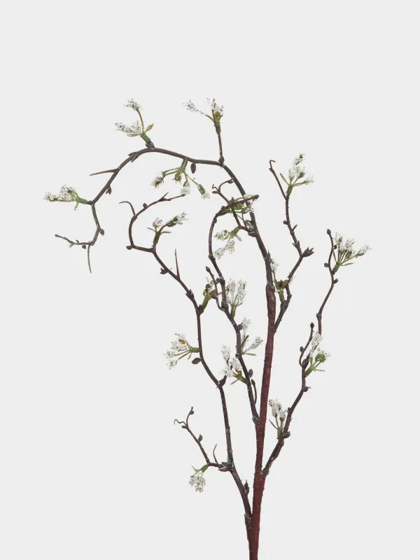 Ветка декоративная, 98 см, пластик/полиэстер, Белые бутоны, Flower garden, image-1