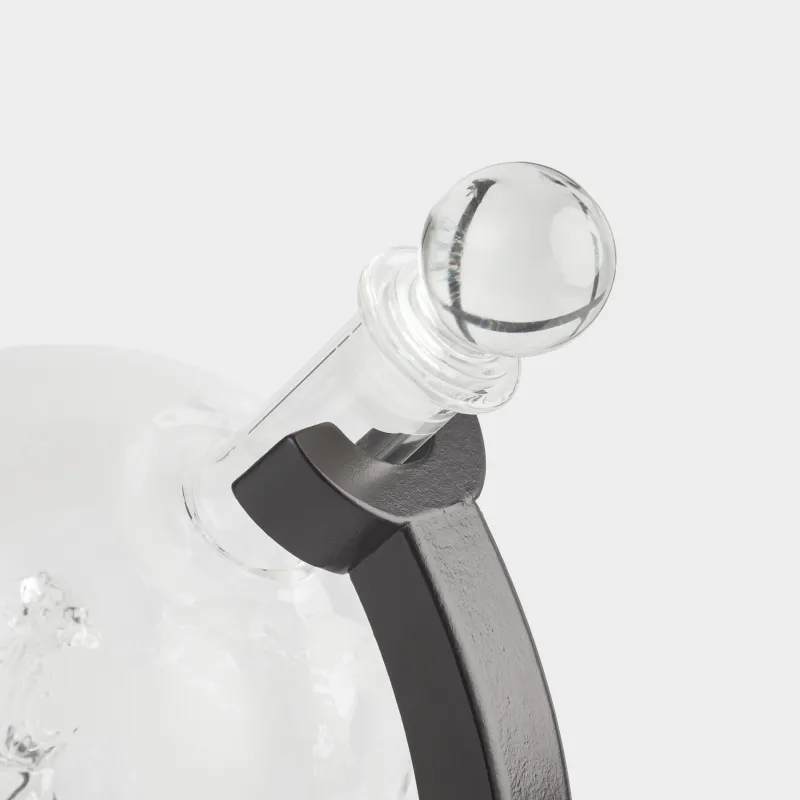 Графин, 650 мл, на подставке, стекло Б/дерево, Глобус со львом, Bar, image-3