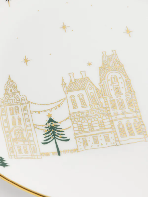 Тарелка обеденная, 27 см, Зимний город, Snow sparks, image-1