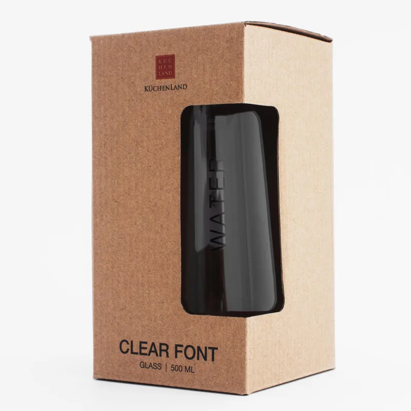 Стакан, 15 см, 500 мл, стекло Б, Clear font, image-5