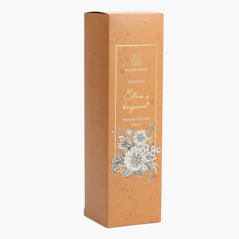 Ароматический диффузор, 230 мл, янтарный, Citrus and Bergamot, Emotion, image-3