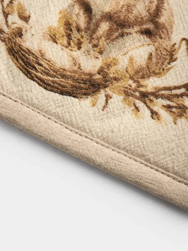 Прихватка, 20х20 см, хлопок, квадратная, бежевая, Пасхальный кролик, Rabbit Easter, image-3