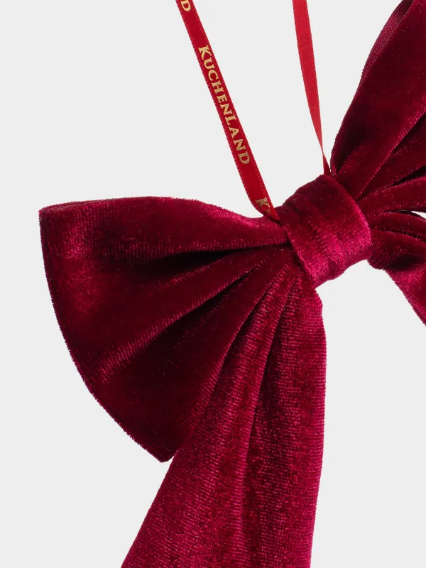 Игрушка елочная, 12х15 см, полиэстер, красная, Бархатный бант, Vogue bow, image-2