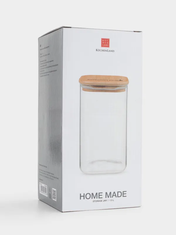 Банка для сыпучих продуктов, 1,5 л, Home made, image-4