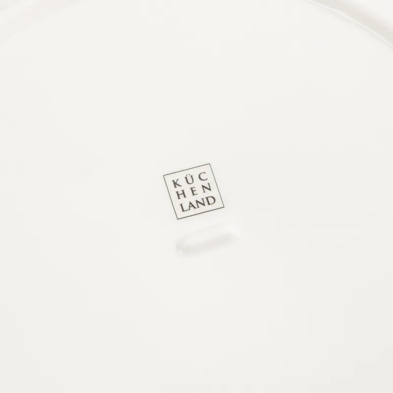 Тарелка обеденная, 25 см, фарфор P, с золотистым кантом, Мятый эффект, Crumple gold, image-3