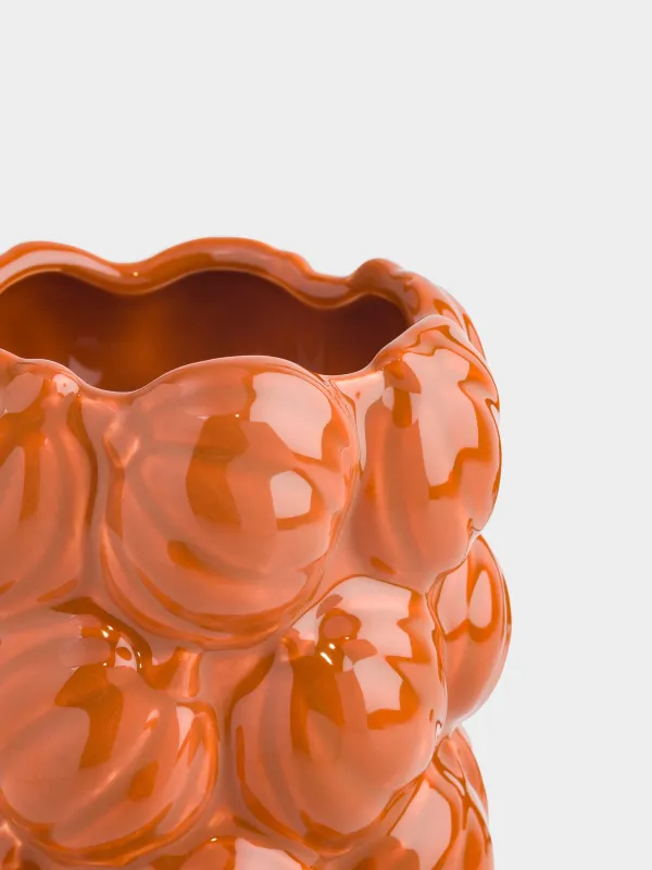 Подставка для кухонных принадлежностей, 16 см, керамика, оранжевая, Тыквы, Forest symphony, image-2