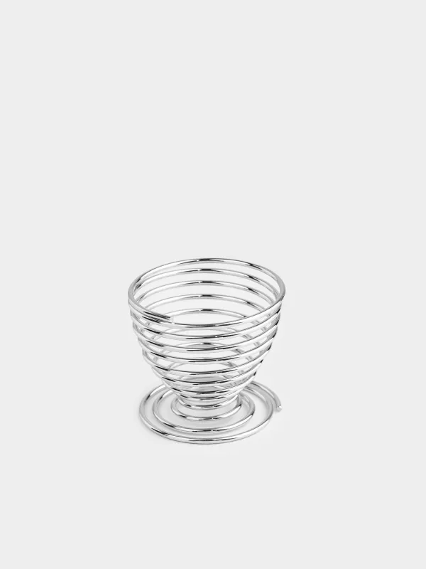 Подставка для яйца, 5 см, Вихрь, Twist silver, image-1