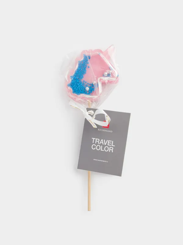 Леденец, 30 гр, погремушка, на палочке, изомальт, розовый, Единорог, Unicorn, image-5