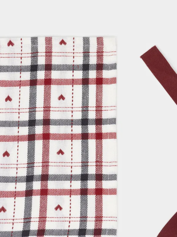 Фартук, 65х85 см, хлопок, молочный, Клетка, Hazel heart, image-3