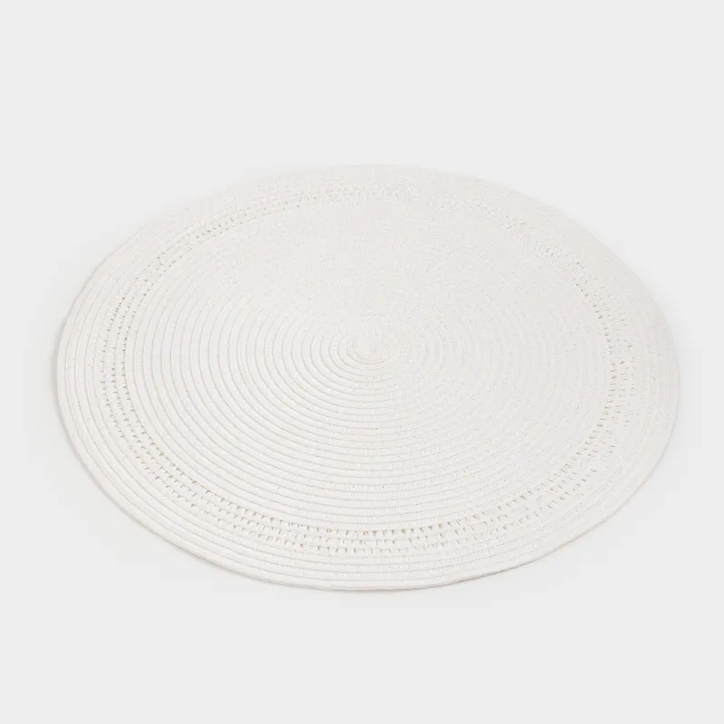 Салфетка под приборы, 38 см, целлюлоза, круглая, белая, Straw, image-1