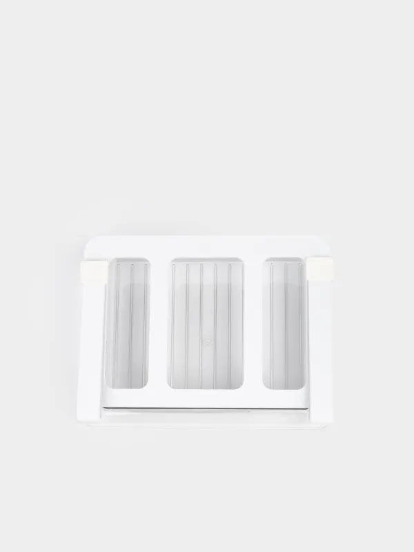 Полка-органайзер для холодильника, 27х20 см, подвесная, пластик/нейлон, прозрачная, Basic, image-3