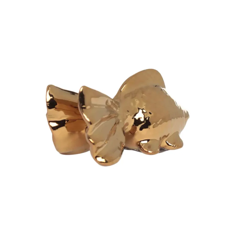 Статуэтка, 3 см, фарфор P, золотистая, Рыбка, Goldfish, image-2