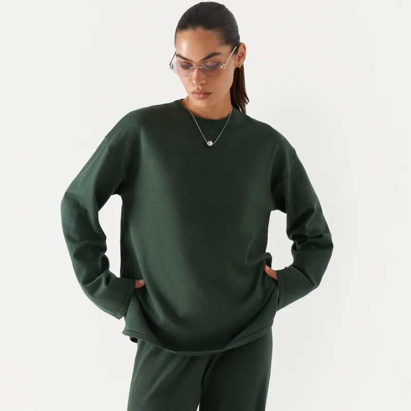 Свитер женский, домашний, вискоза/полиэстер/нейлон, зеленый, Evelina