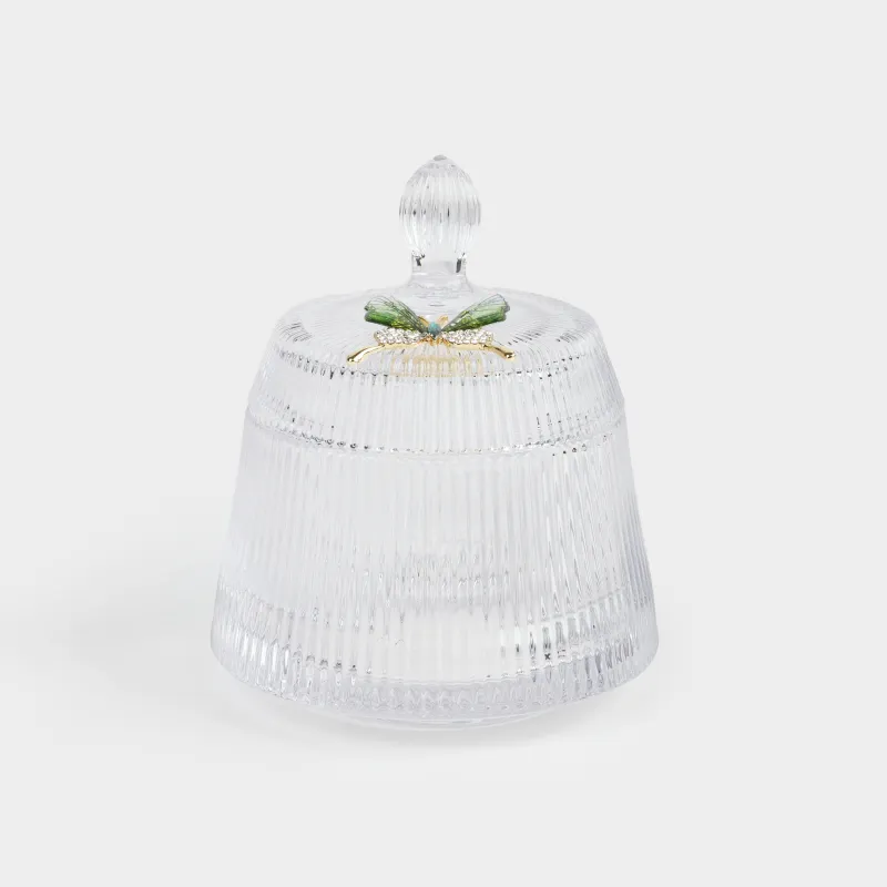 Емкость для хранения, 11х13 см, 250 мл, стекло Р/стразы, Бабочка, Butterfly