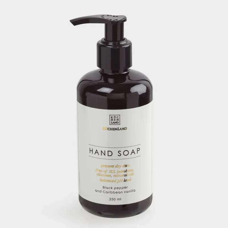Жидкое мыло для рук, 250 мл, с дозатором, Черный перец/Карибская ваниль, Perfect care