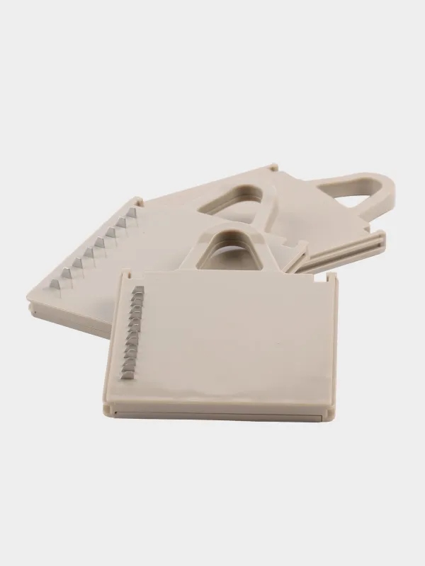 Овощерезка-слайсер, 29 см, 3 в 1, пластик/сталь, бежевая/серо-коричневая, Soft, image-4