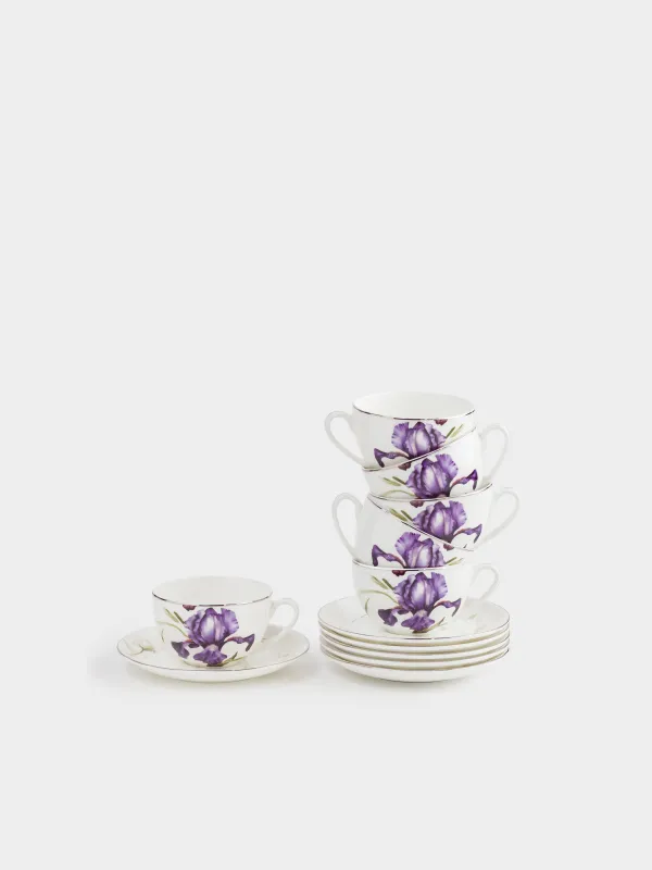 Пара чайная, на 6 персон, 300 мл, Ирис, Antarctica Flowers, image-1