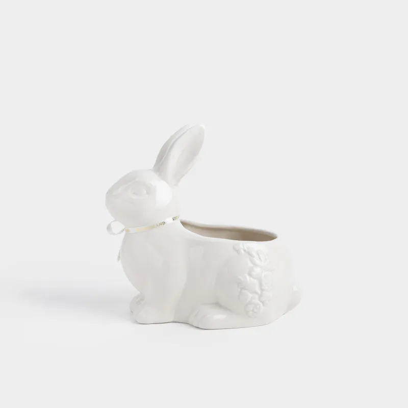 Конфетница, 18х18 см, Кролик с цветами, Rabbit pattern