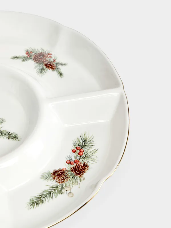 Менажница, 33 см, Колокольчики с бантом, Christmas miracle classic, image-2