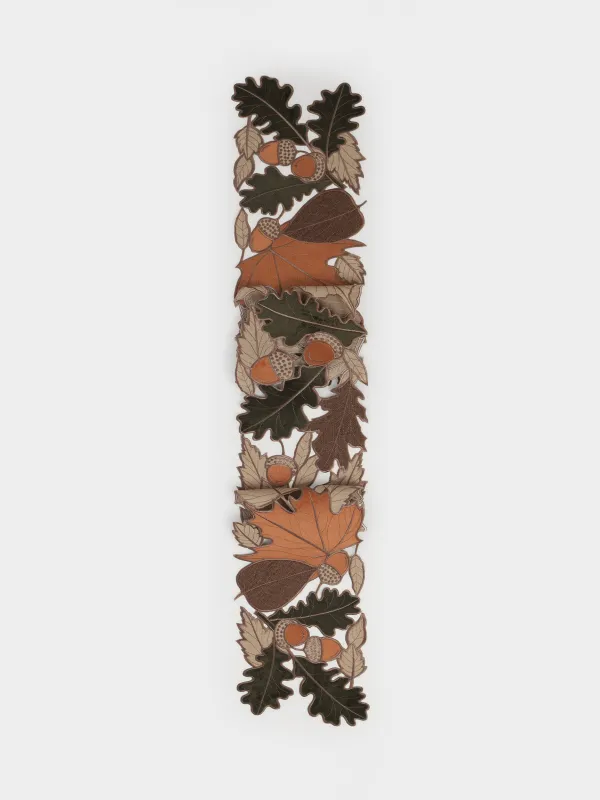 Дорожка настольная, 22х160 см, Листья и желуди, Autumn leaf, image-0