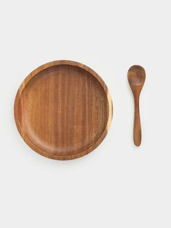 Пиала, 14х2 см, с ложкой, дерево, Noble tree, image-3