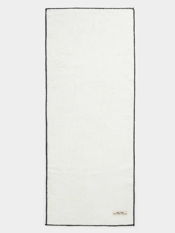 Полотенце, 50х90 см, хлопок, бежевое, Черный кант, Frotte cotton, image-1