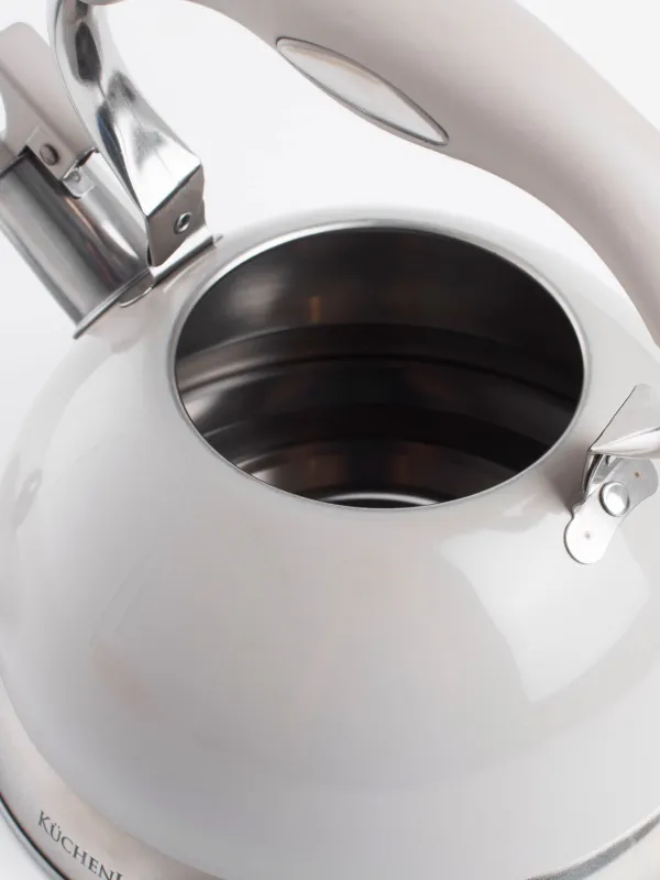 Чайник, 2,7 л, cо свистком, сталь, серый, Whistle, image-3