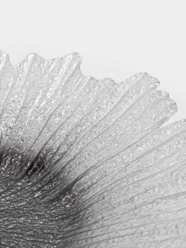 Ваза для фруктов, 42х7 см, стекло Р, серебристо-серый градиент, Verge gradient, image-3