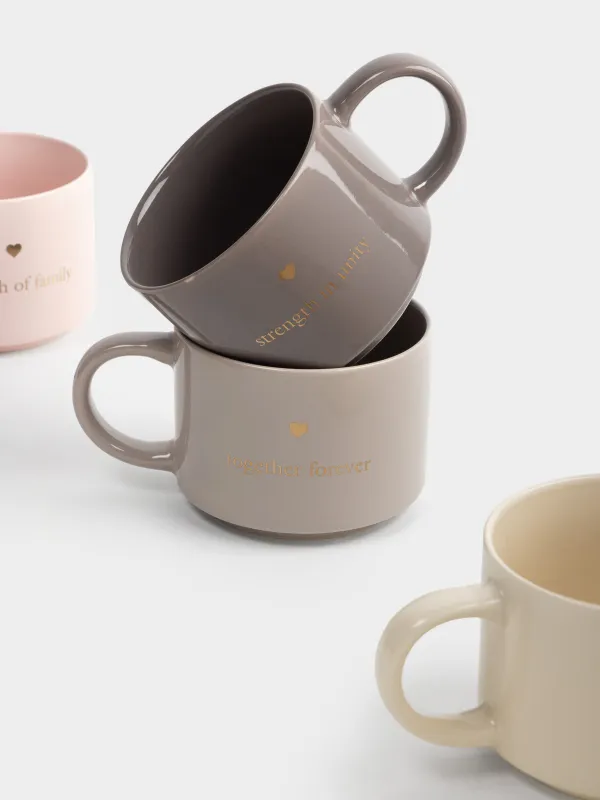 Кружка, 350 мл, 4 шт, фарфор N, цветной микс, Семья, Dynasty, image-3