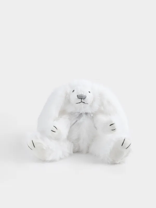 Игрушка, 36 см, мягкая, с подвижными лапами, полиэстер, белая, Заяц, Rabbit, image-0