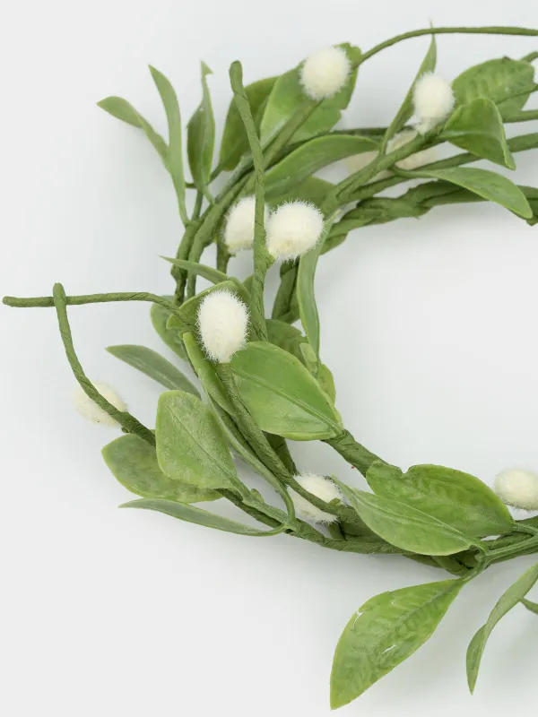 Венок для свечи, 8/16 см, пластик/полиэстер, Верба, Willow decor, image-1