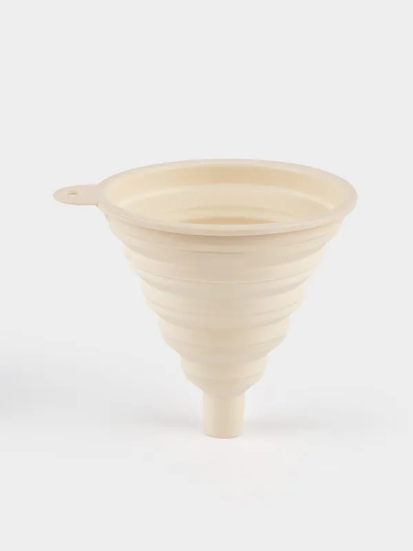 Воронка, 12х11 см, складная, силикон, кремовая, Manny, image-1