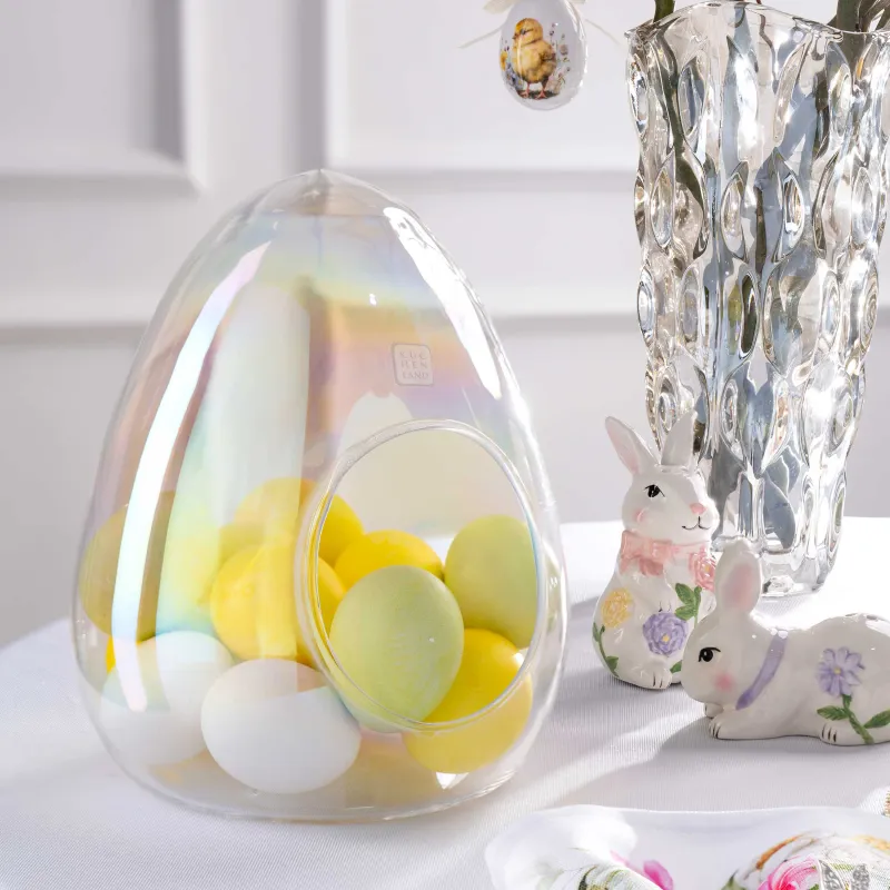 Конфетница, 17х23 см, стекло, перламутр, Яйцо, Clear polar, image-7