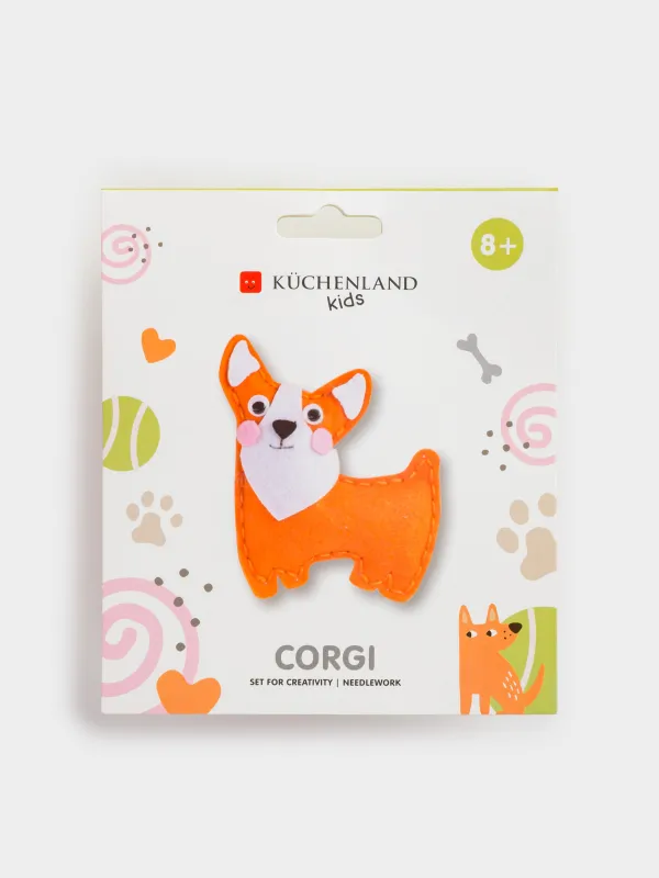 Набор для творчества, 13х15 см, рукоделие, фетр, подвеска, Корги, Creativity, image-0