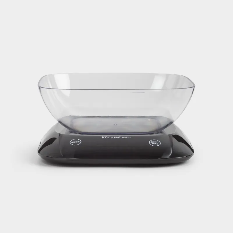 Весы кухонные, 19х17 см, с чашей, электронные, пластик, черные, Libra