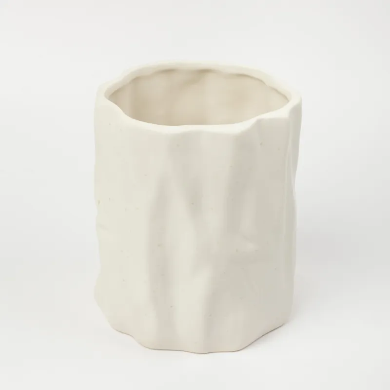 Подставка для кухонных принадлежностей, 16 см, керамика D, молочная, в крапинку, Crumple speckled, image-1