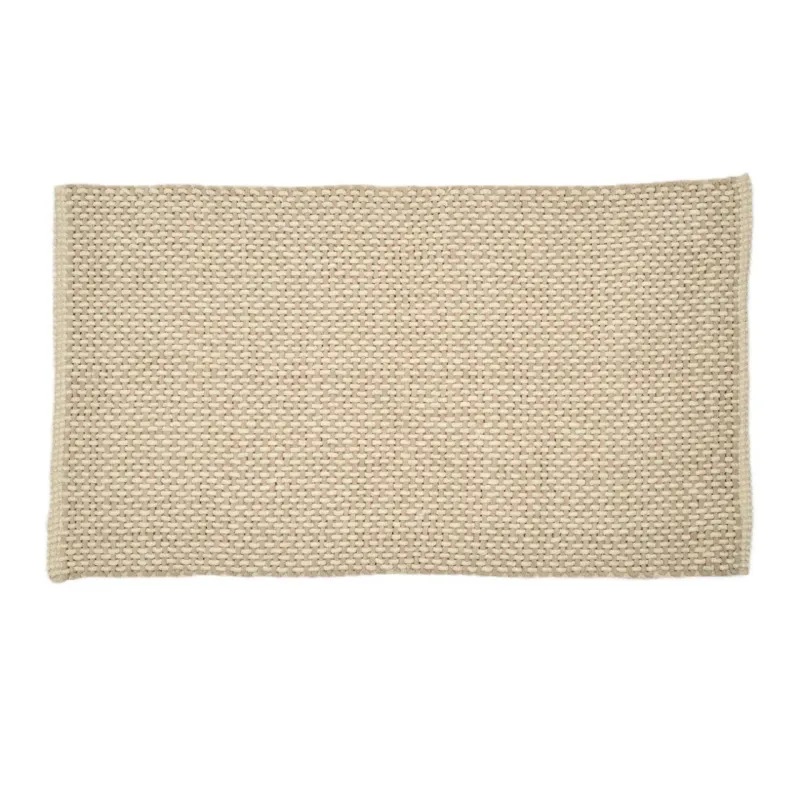 Коврик, 60х110 см, противоскользящий, шенилл/хлопок, бежево-коричневый, Решетка, Cosy, image-0