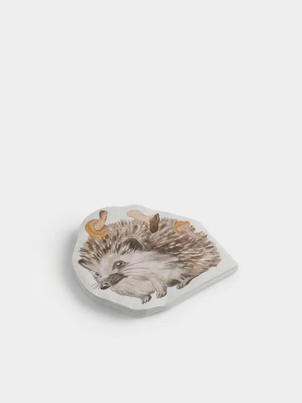 Салфетки бумажные, 33х31 см, 20 шт, Еж, Forest hedgehog, image-1