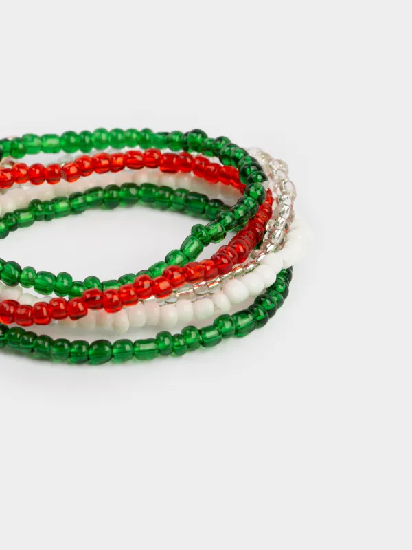 Набор браслетов, 16 см, 5 шт, детский, металл/стекло, цветной, Новый год, Jewelry christmas, image-6