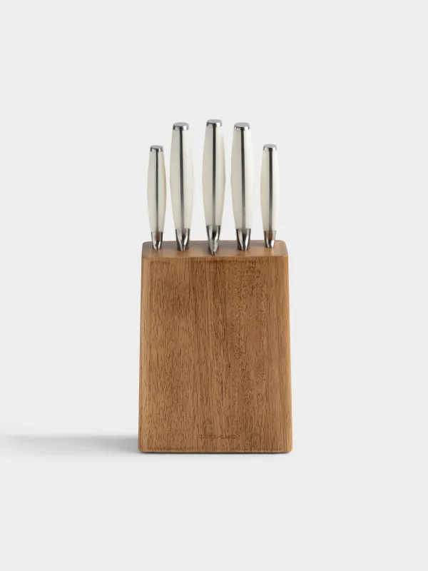 Набор ножей, 5 предметов, в подставке, Wood kitchen, image-5
