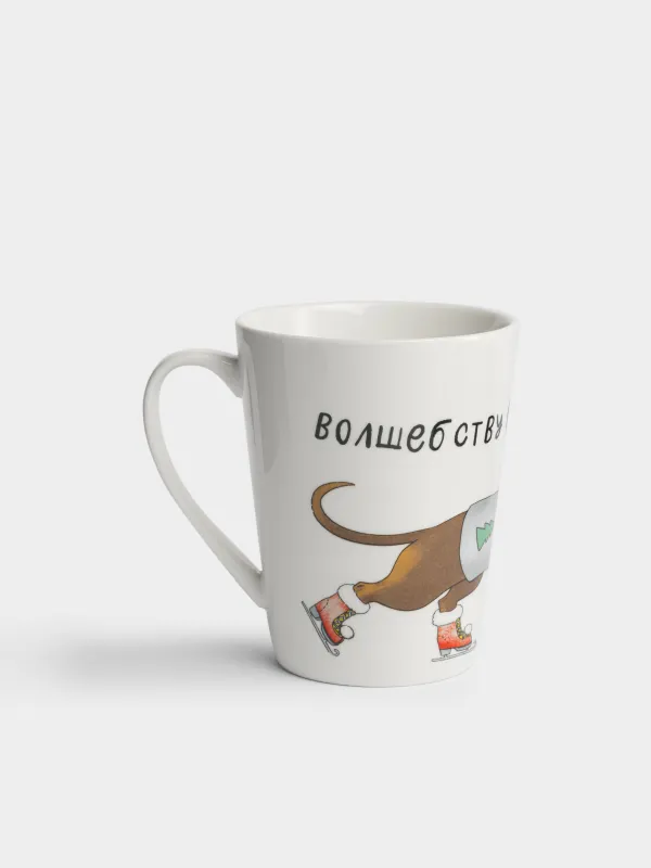 Кружка, 420 мл, Такса в свитере, Christmas dog, image-1