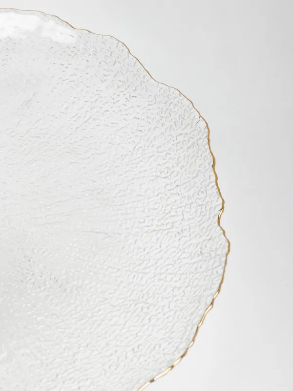 Блюдо на ножке, 27х12 см, стекло, с золотистым кантом, Berg, image-3