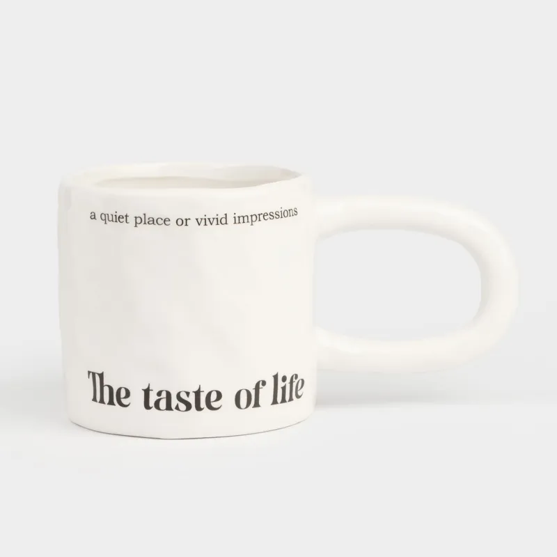 Кружка, 500 мл, The taste of life, Crumple font