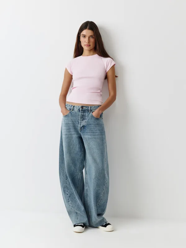 Футболка женская, р. XS, хлопок/спандекс, розовая, Beatrisa, image-1